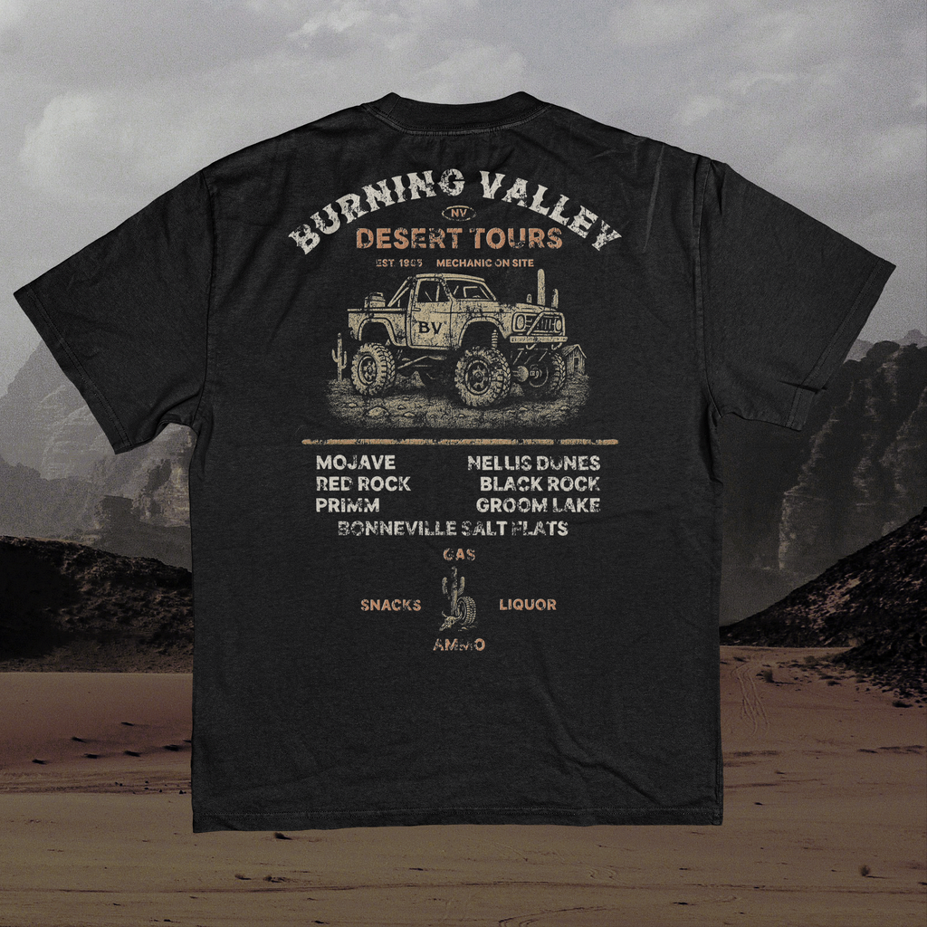 Burning Valley Desert Tours Souvenir Tee
