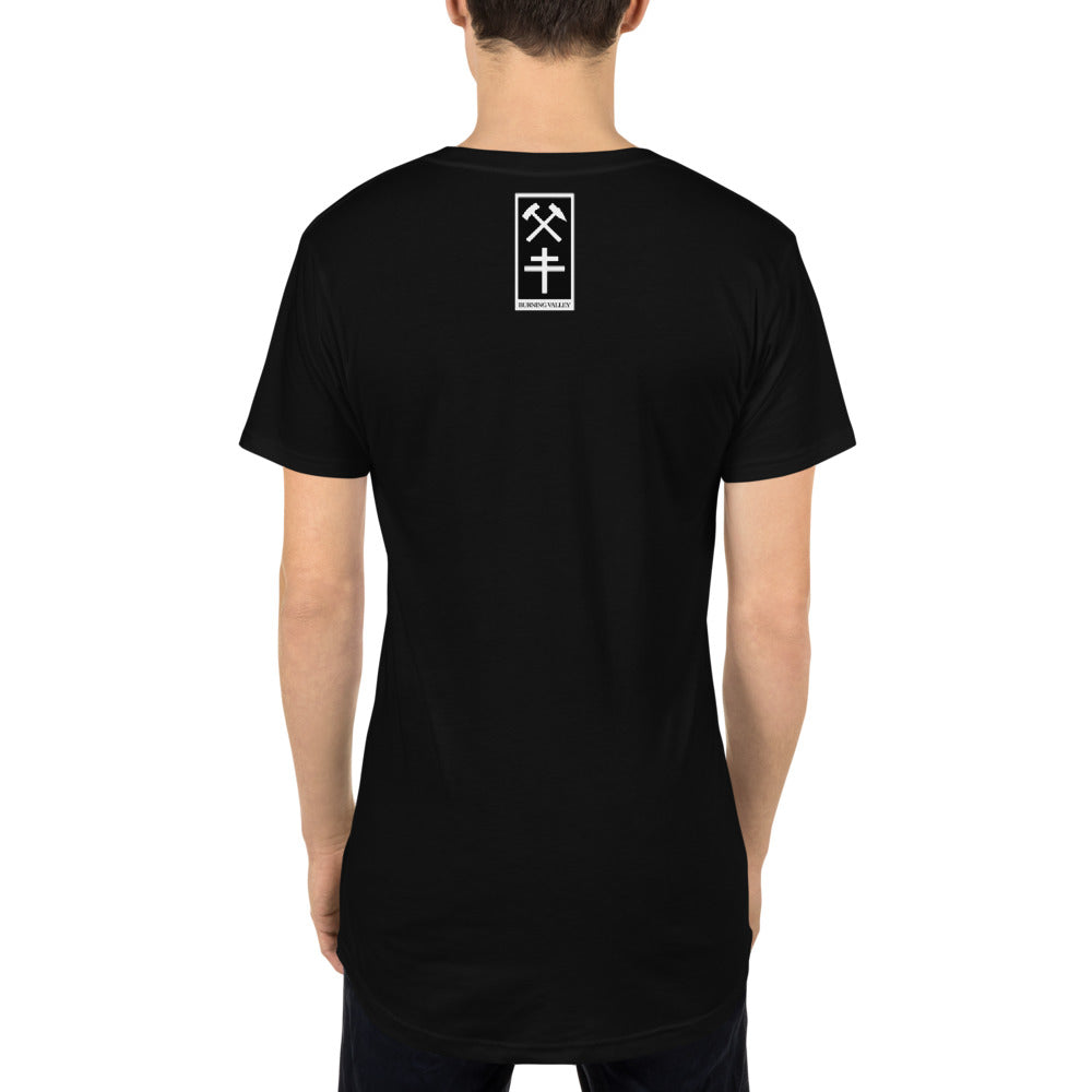 Listen To Brian Eno rear scoop tall tee